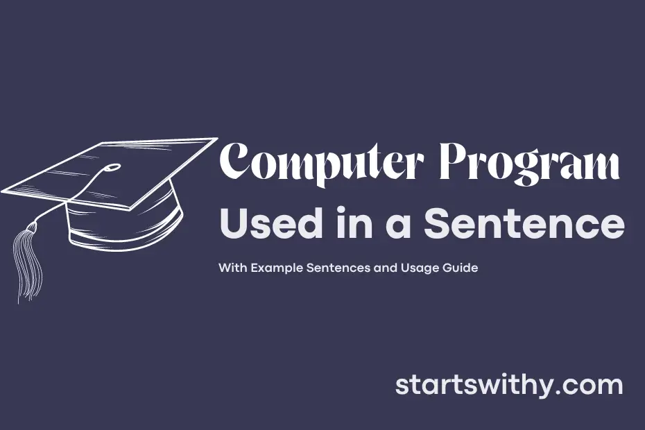 sentence with Computer Program
