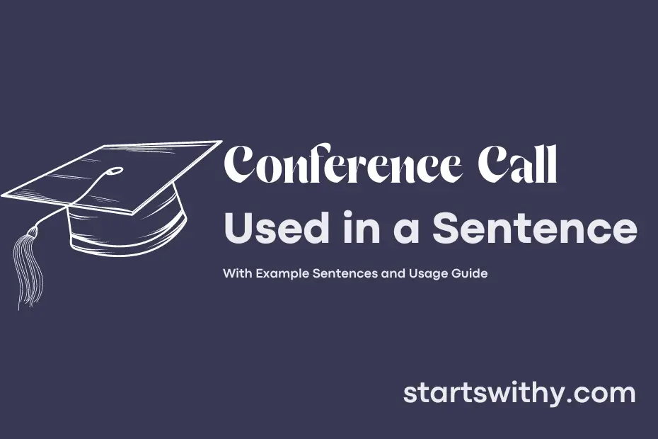 sentence with Conference Call