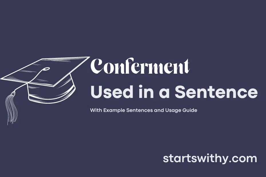 sentence with Conferment