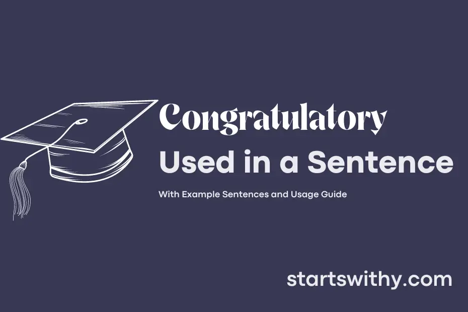 sentence with Congratulatory