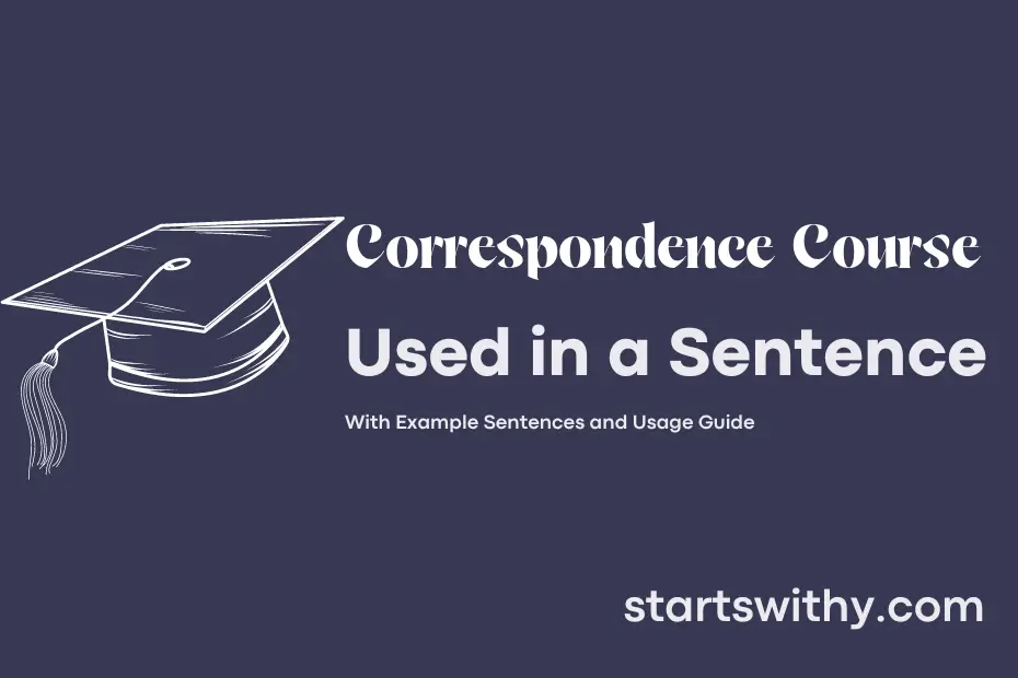 sentence with Correspondence Course