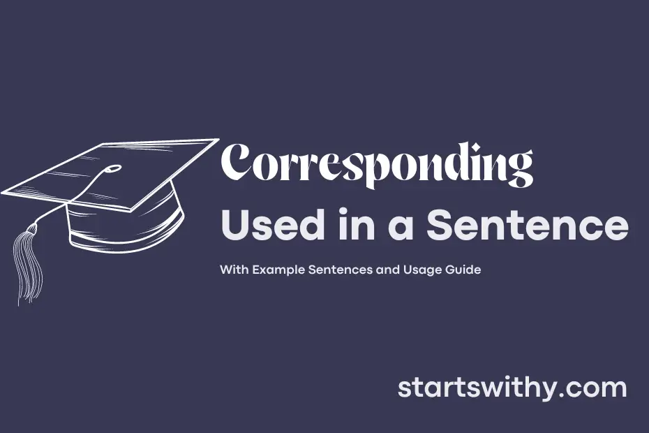 sentence with Corresponding