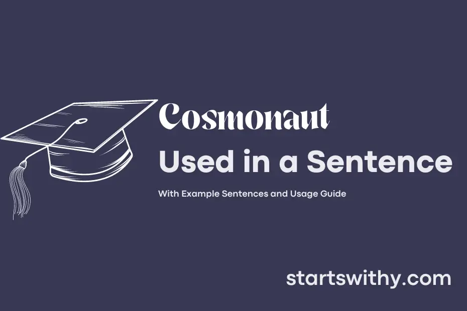 sentence with Cosmonaut