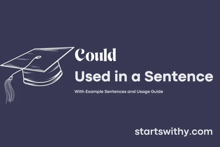 use could to form a sentence