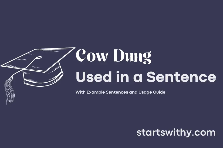 sentence with Cow Dung