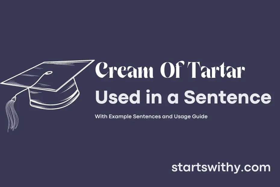 sentence with Cream Of Tartar