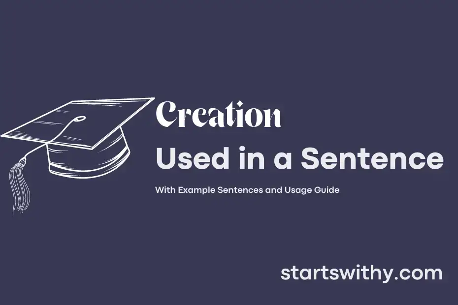 sentence with Creation