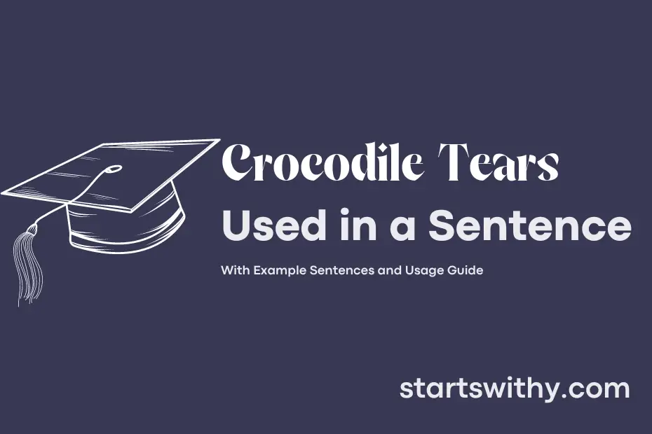 sentence with Crocodile Tears