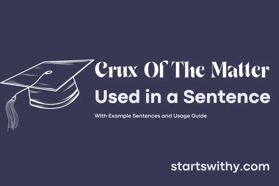 sentence with Crux Of The Matter
