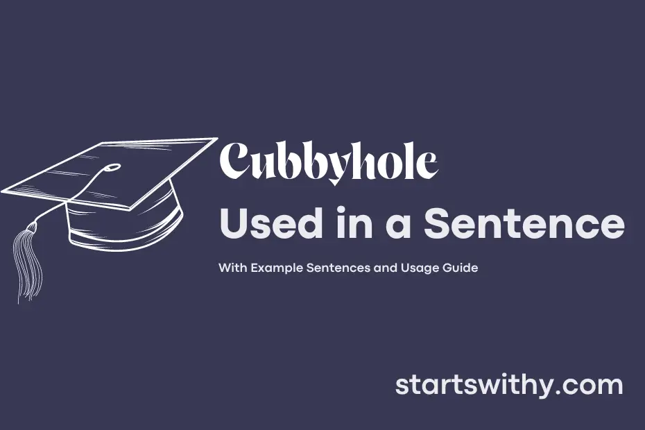 sentence with Cubbyhole