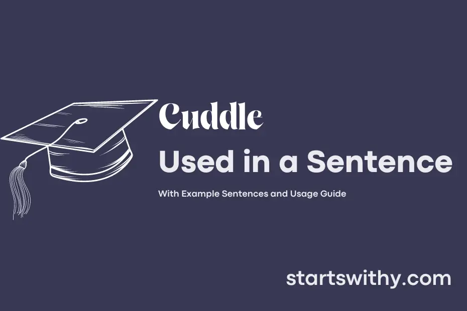 sentence with Cuddle