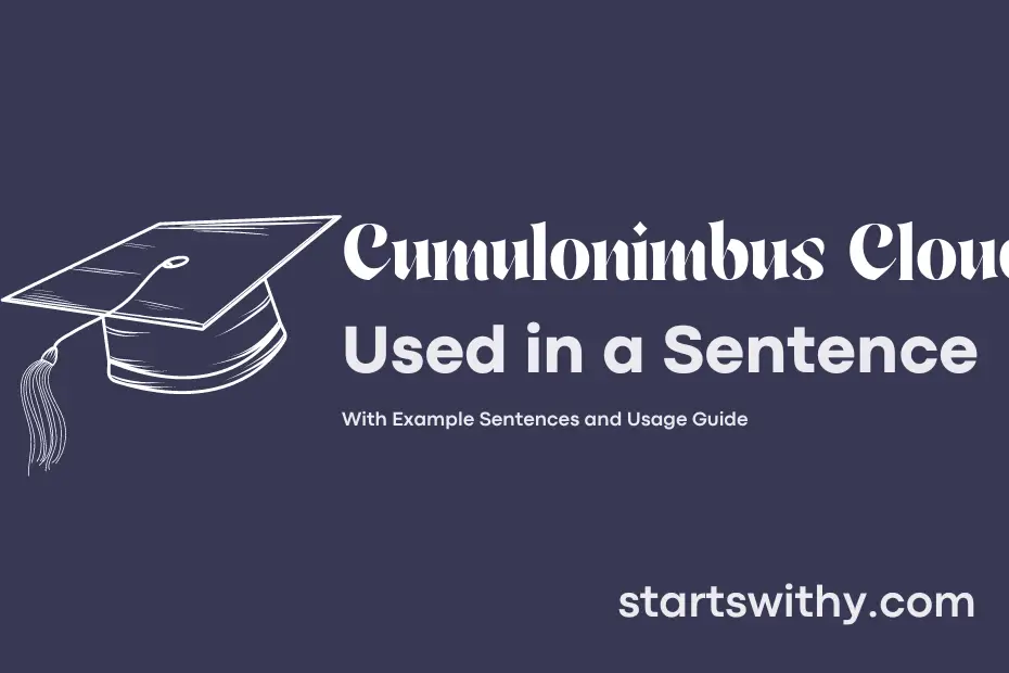 sentence with Cumulonimbus Cloud