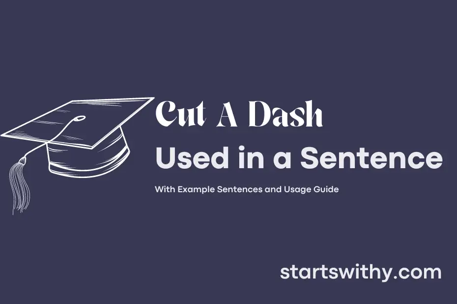 sentence with Cut A Dash