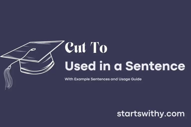 CUT TO in a Sentence Examples: 21 Ways to Use Cut To