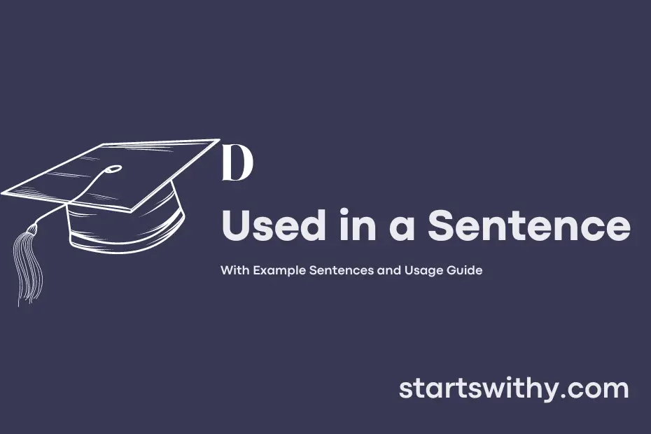 sentence with D