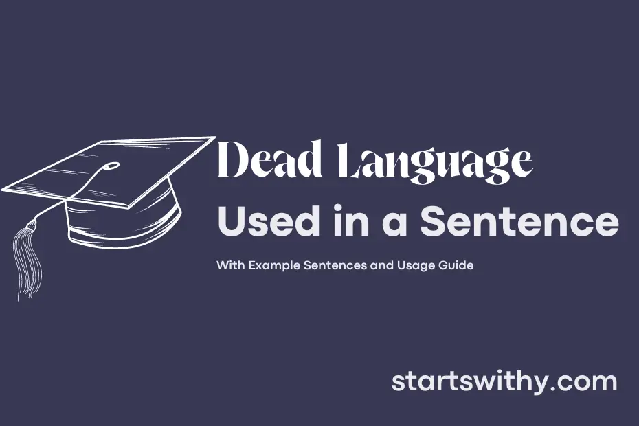 sentence with Dead Language