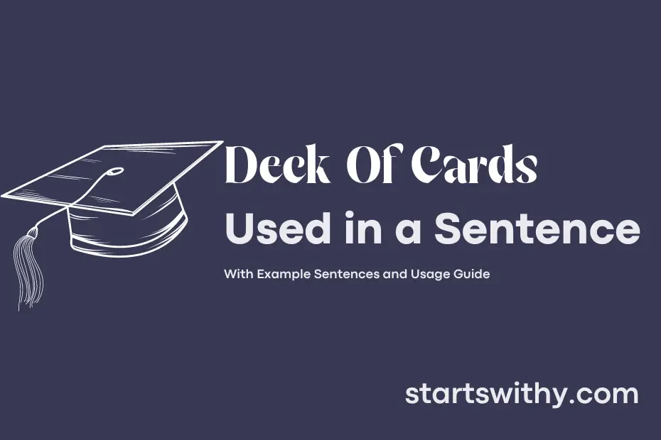 sentence with Deck Of Cards