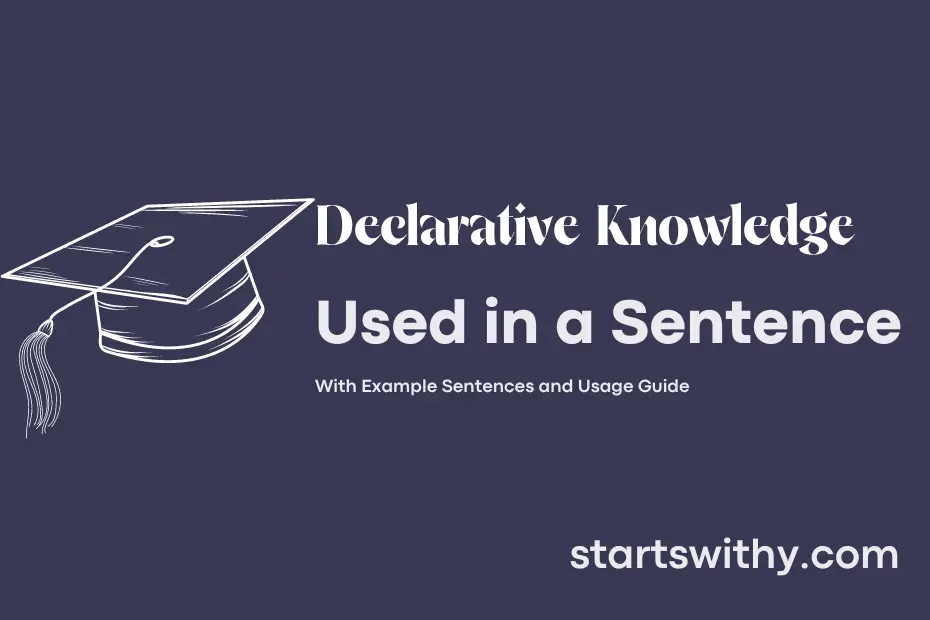 sentence with Declarative Knowledge