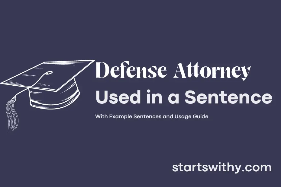 sentence with Defense Attorney