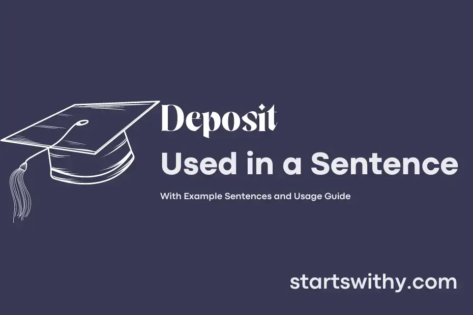 sentence with Deposit