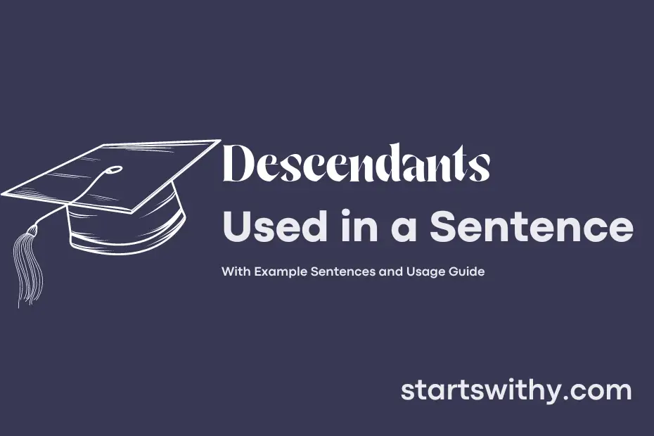 sentence with Descendants