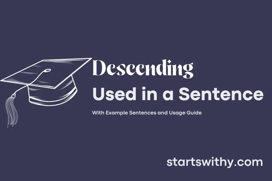 sentence with Descending