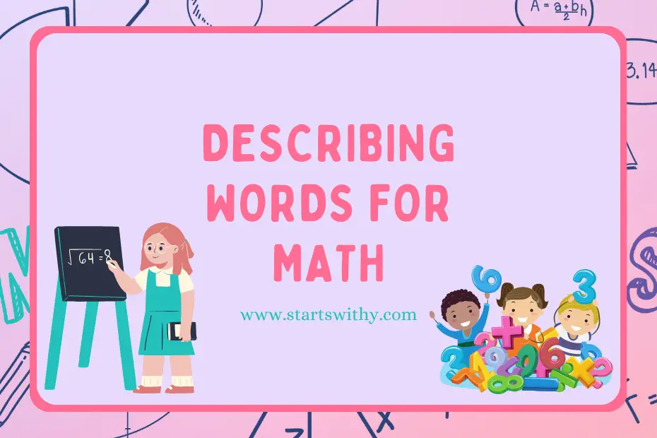 Describing Words for Math