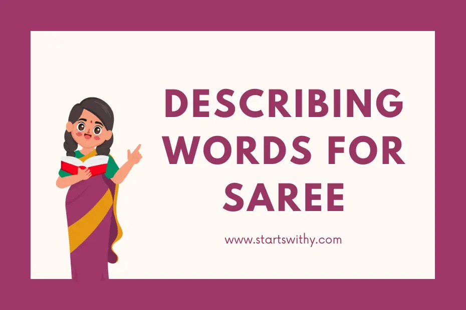 Describing Words for Saree