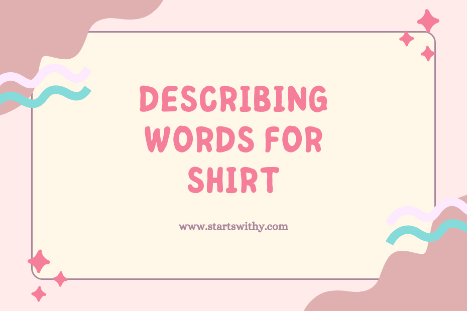 Describing Words for Shirt