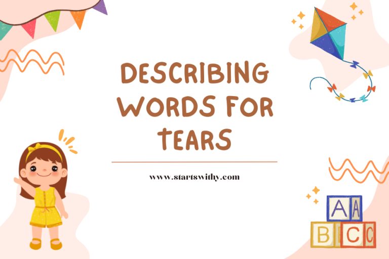 Describing Words for Tears Examples and Adjectives