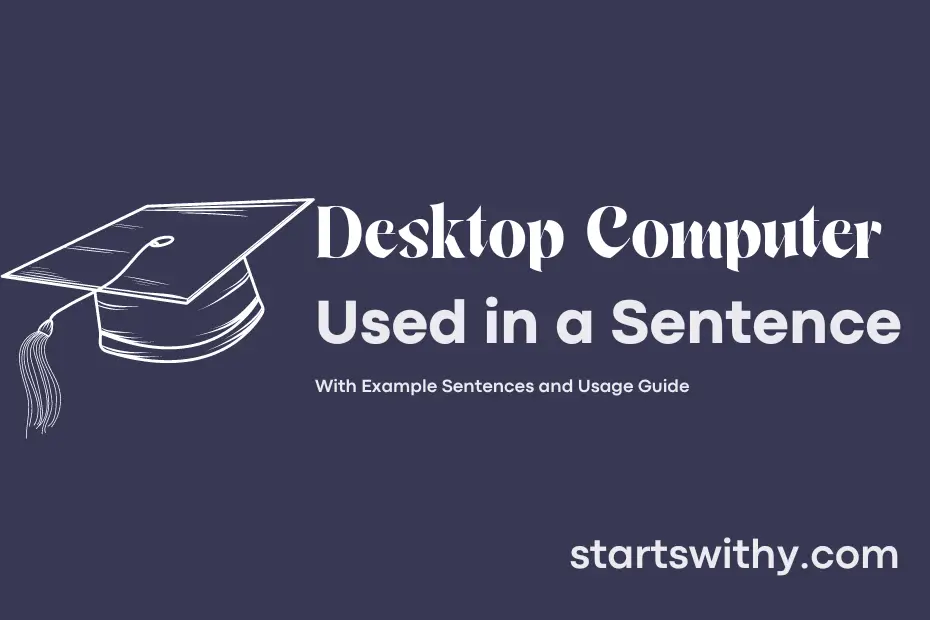 sentence with Desktop Computer
