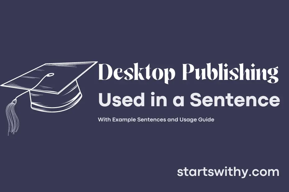 sentence with Desktop Publishing