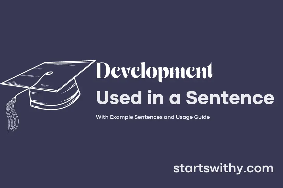 sentence with Development