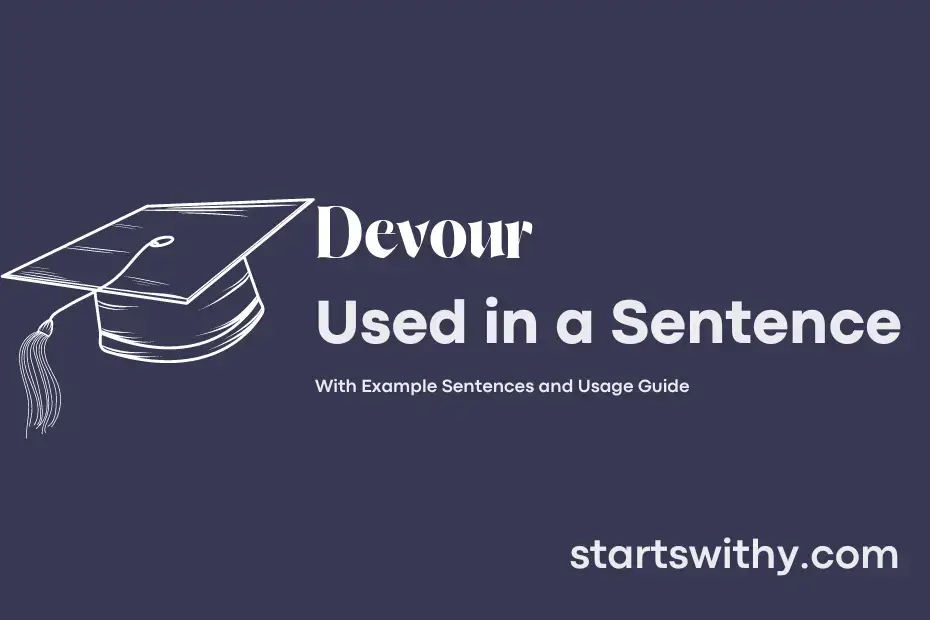 sentence with Devour