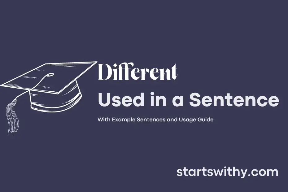 sentence with Different
