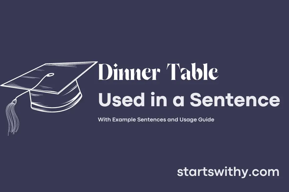 sentence with Dinner Table