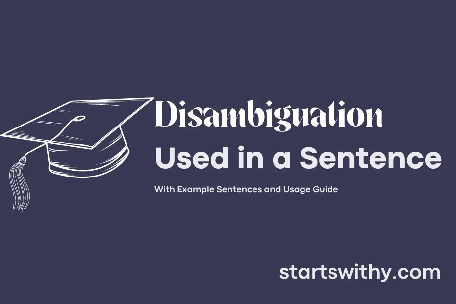 sentence with Disambiguation