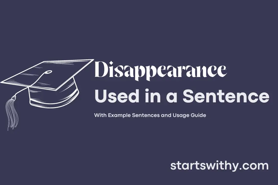 sentence with Disappearance