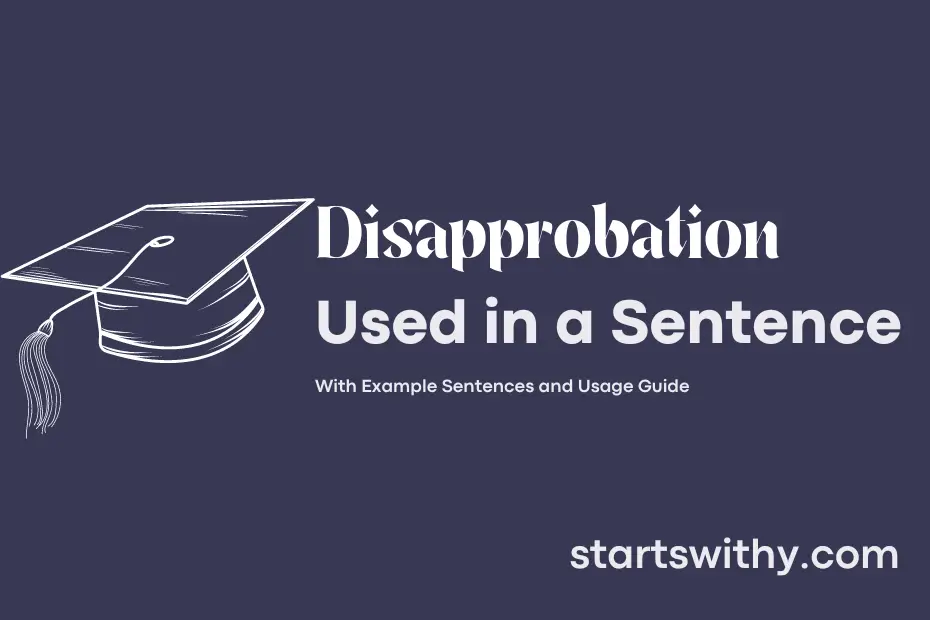 sentence with Disapprobation