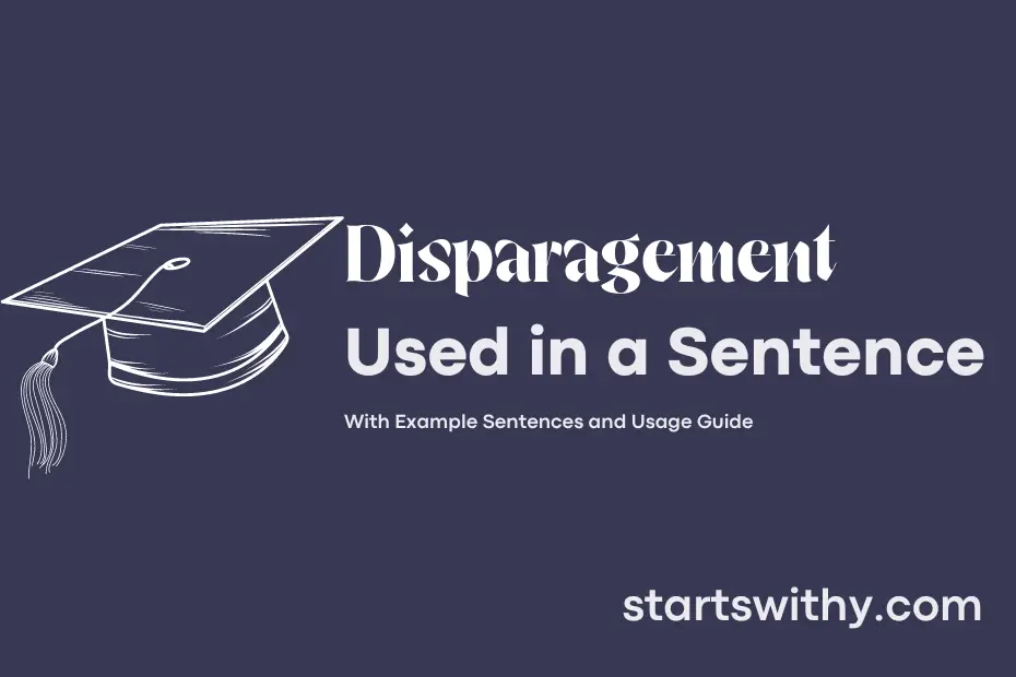 sentence with Disparagement