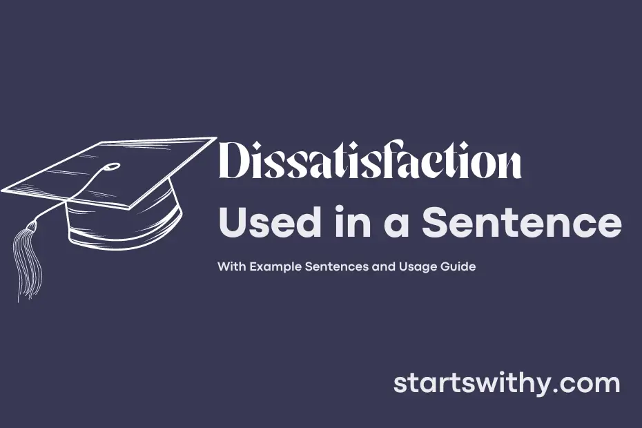 sentence with Dissatisfaction