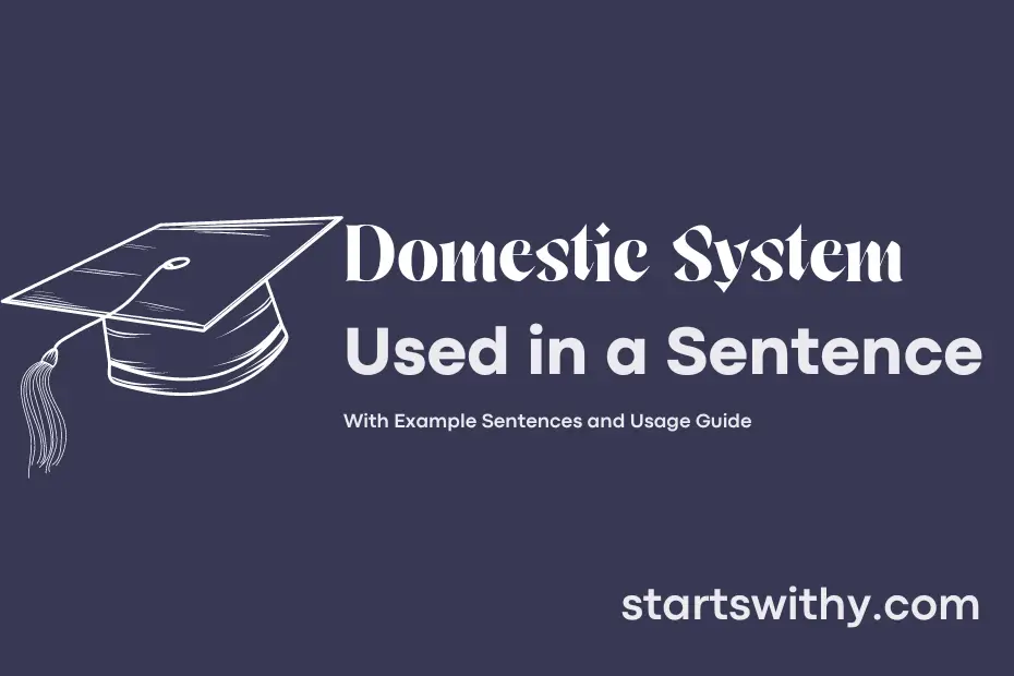 sentence with Domestic System