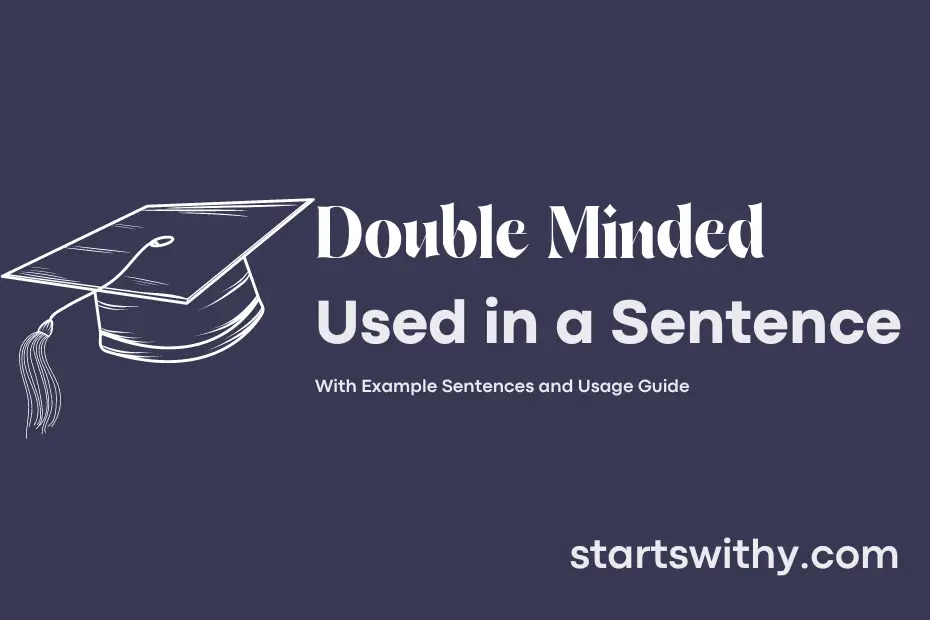 sentence with Double Minded