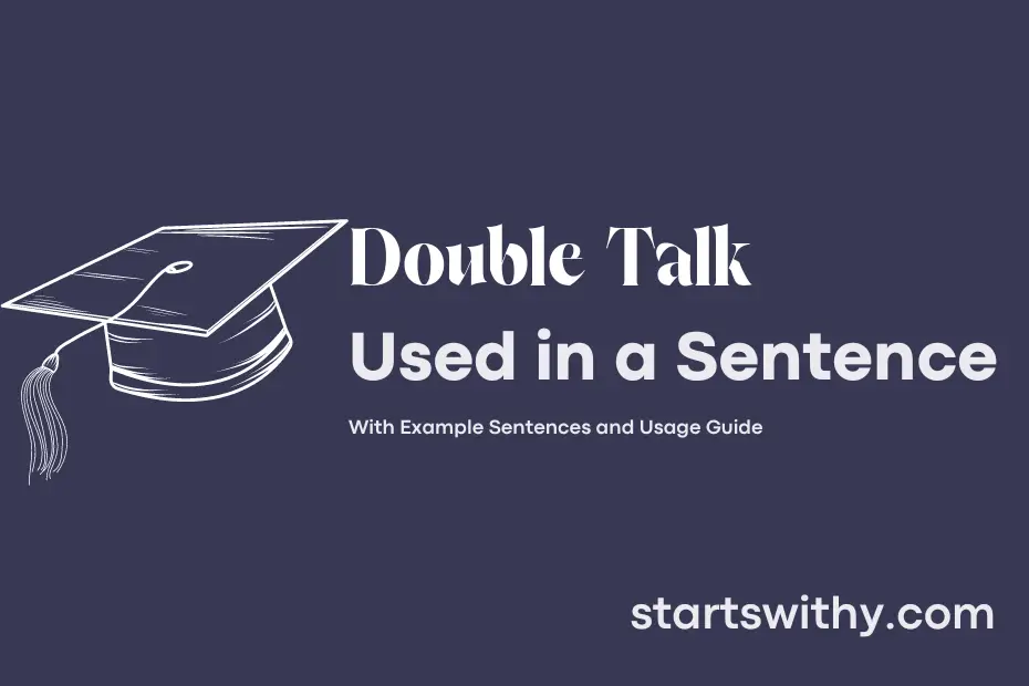 sentence with Double Talk