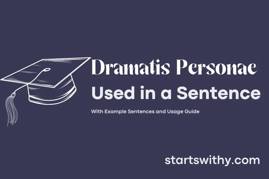 sentence with Dramatis Personae