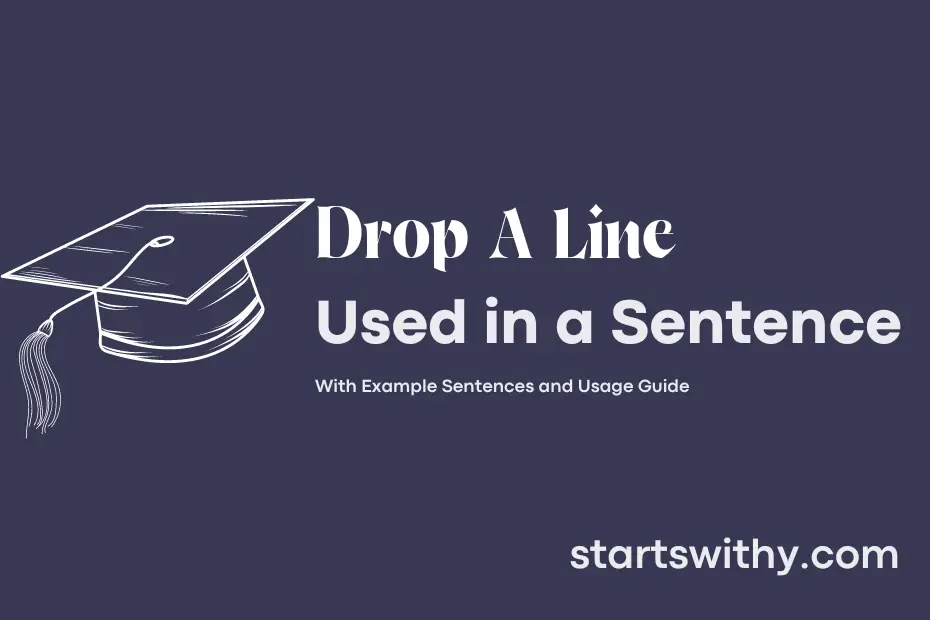 sentence with Drop A Line