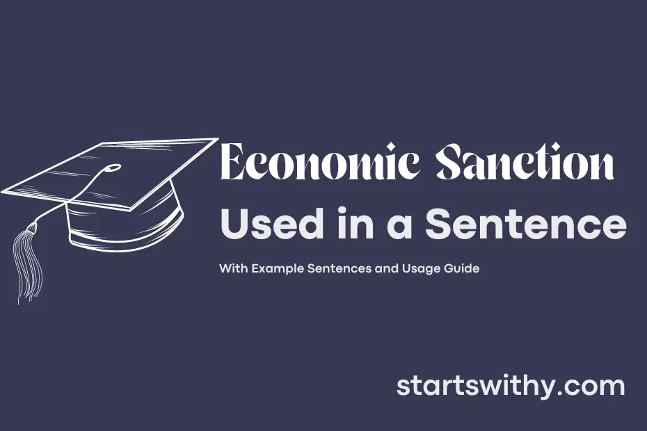 sentence with Economic Sanction