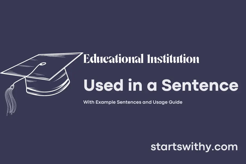 sentence with Educational Institution