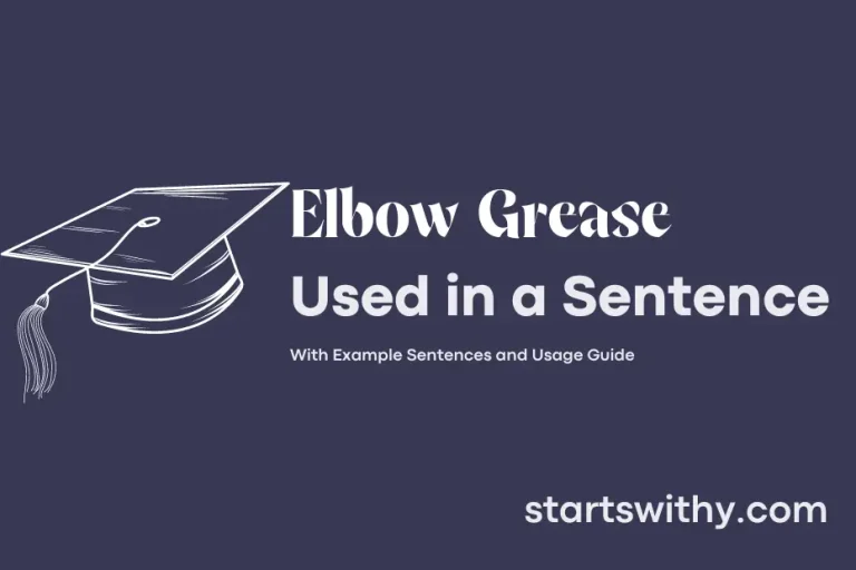 ELBOW GREASE in a Sentence Examples 21 Ways to Use Elbow Grease