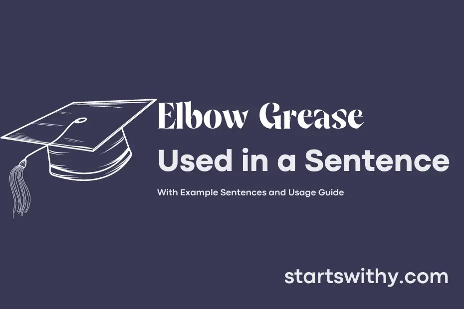 sentence with Elbow Grease